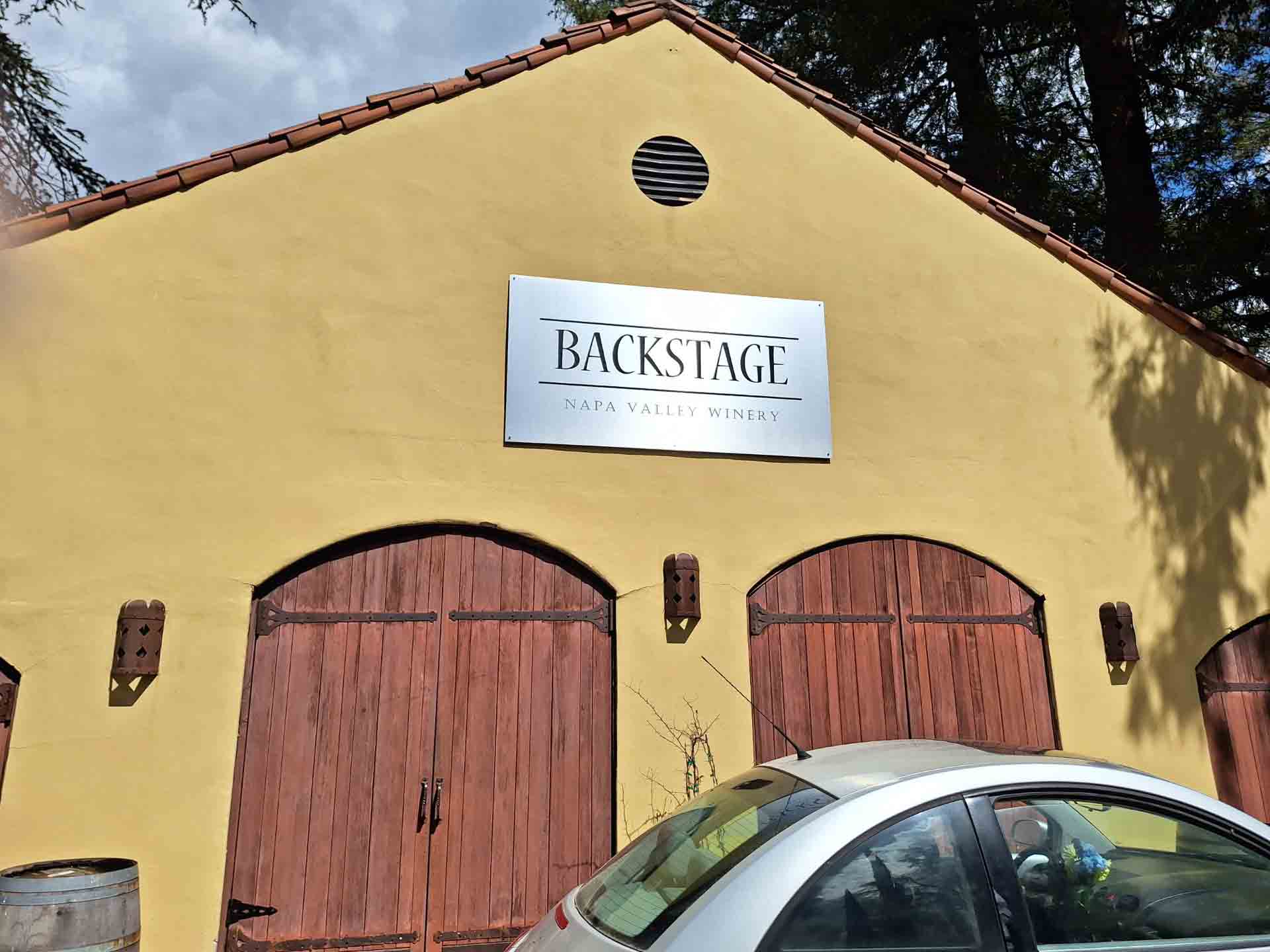 Private wine tasting room with vineyard views