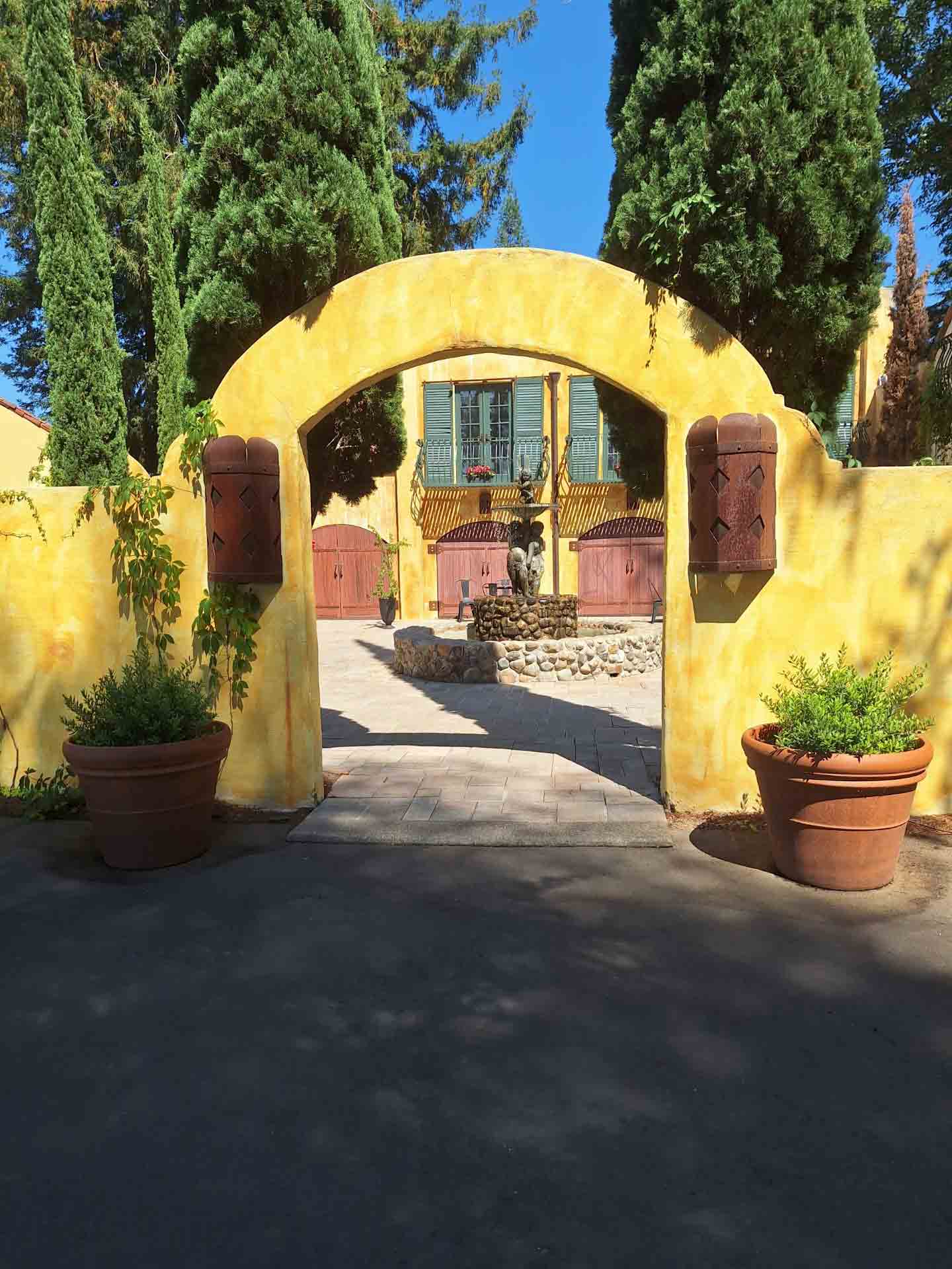 Private event setup at a Napa Valley winery